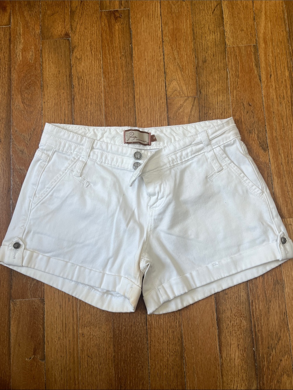 White Women's Casual Cotton Shorts - Brand Not Visible